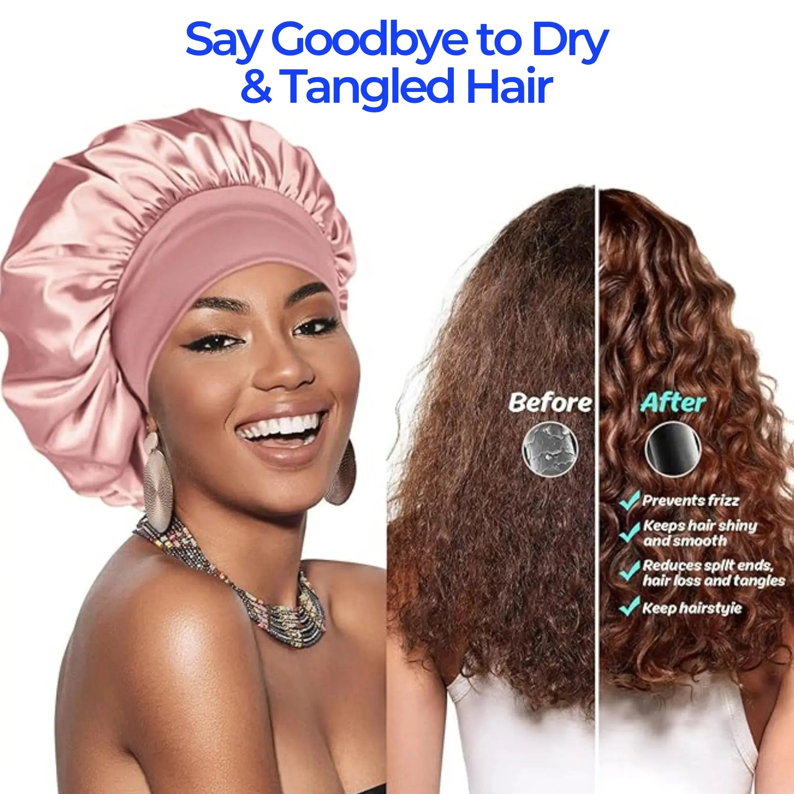 Slumblr® Satin Wide-Brim Shower Cap Slumblr