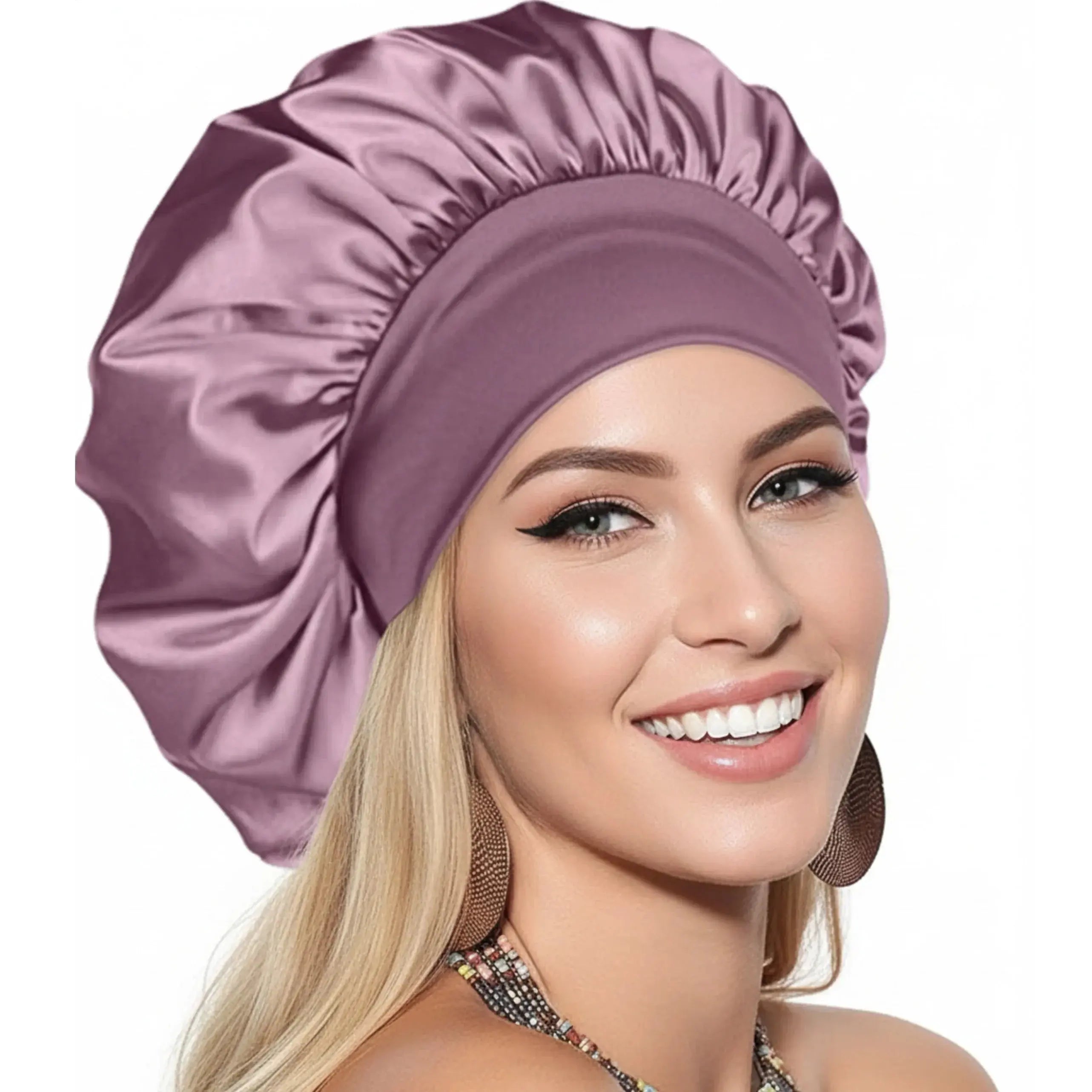 Slumblr® Satin Wide-Brim Shower Cap Slumblr