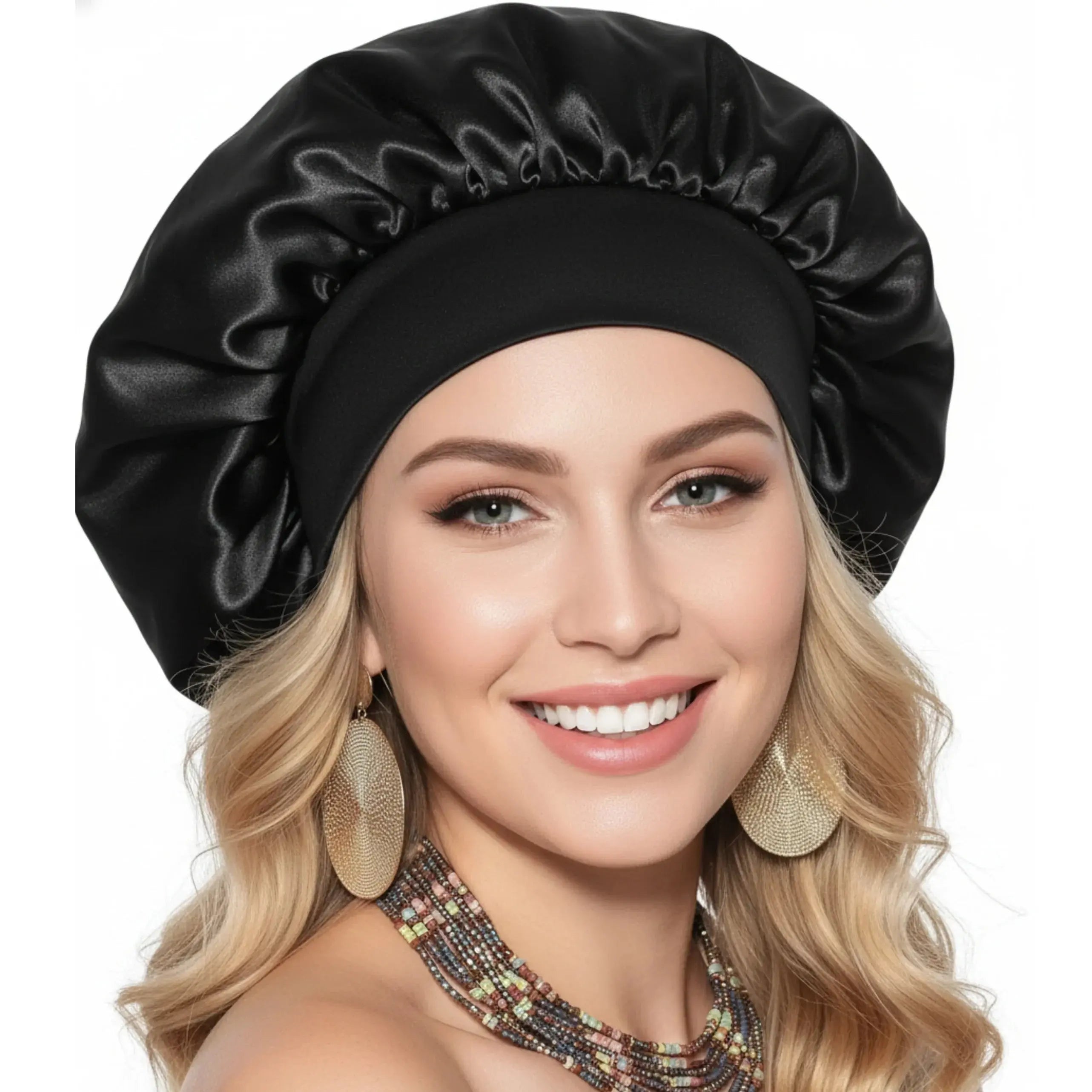 Slumblr® Satin Wide-Brim Shower Cap Slumblr