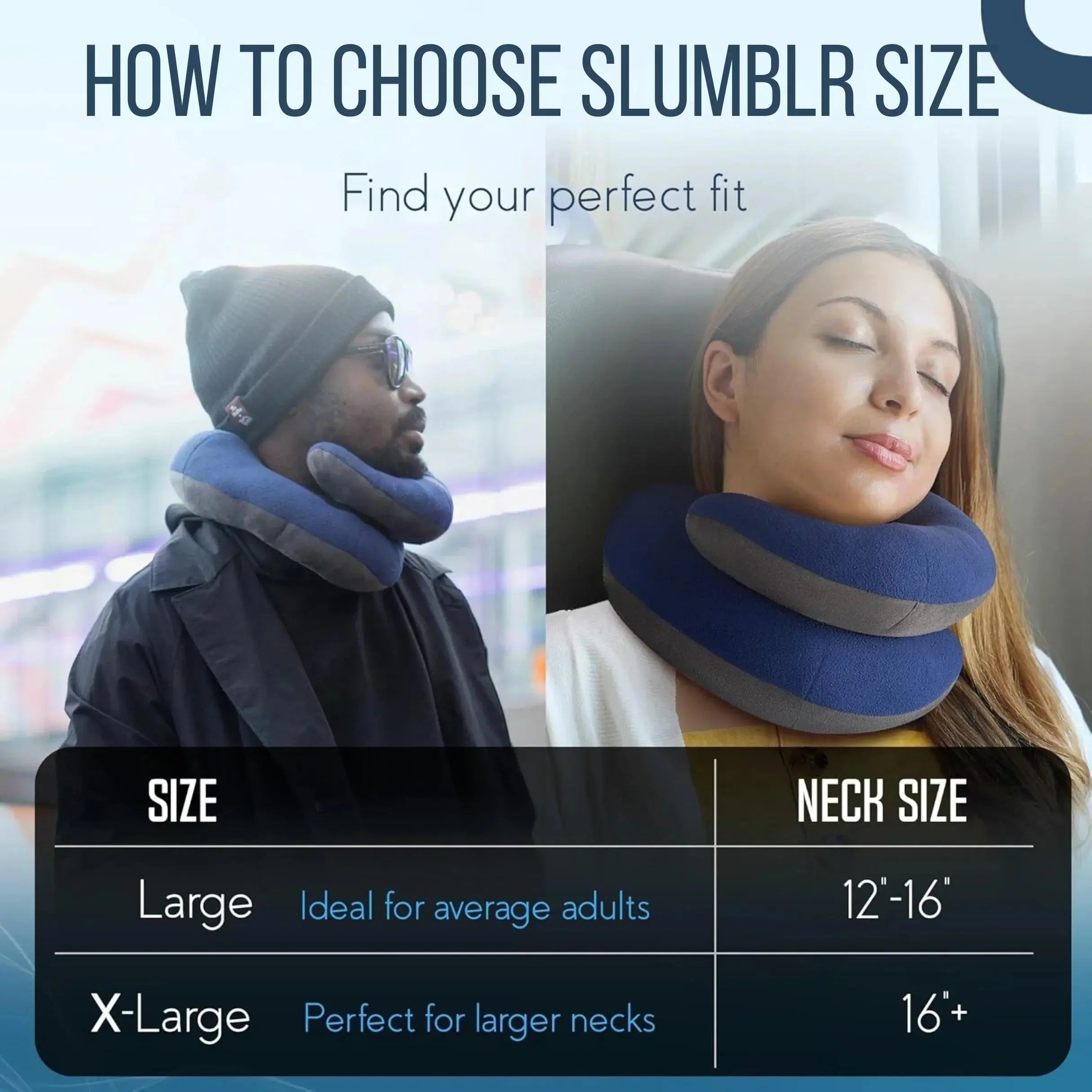 Slumblr® Double-Support Travel Neck Pillow Slumblr
