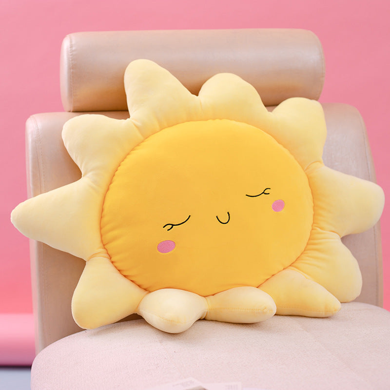 ins hot Nordic sun pillow girl's heart cloud down cotton plush cushion home sofa decorative cushion