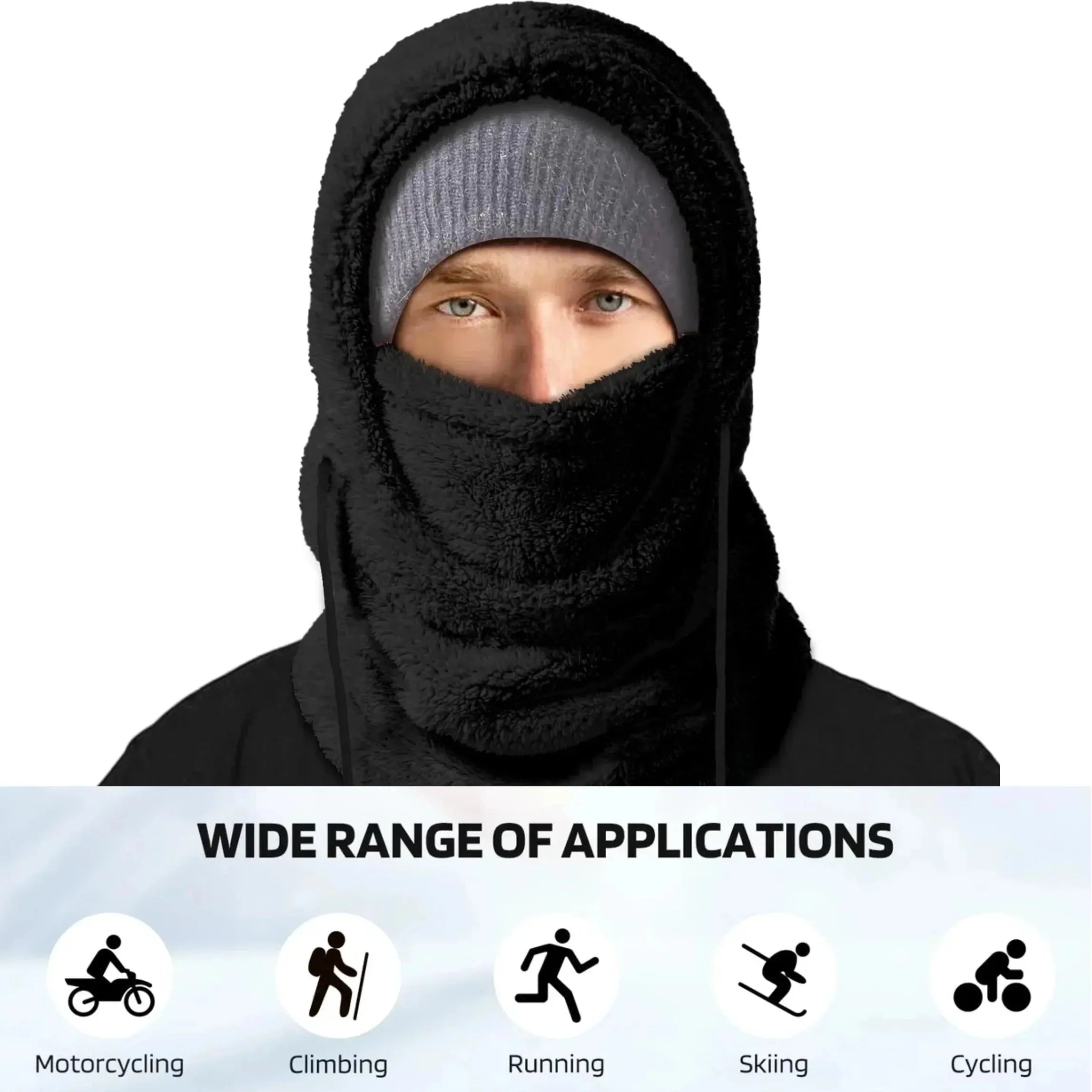 Slumblr® Winter Fleece-lined Hooded Beanie Scarf Travel Slumblr