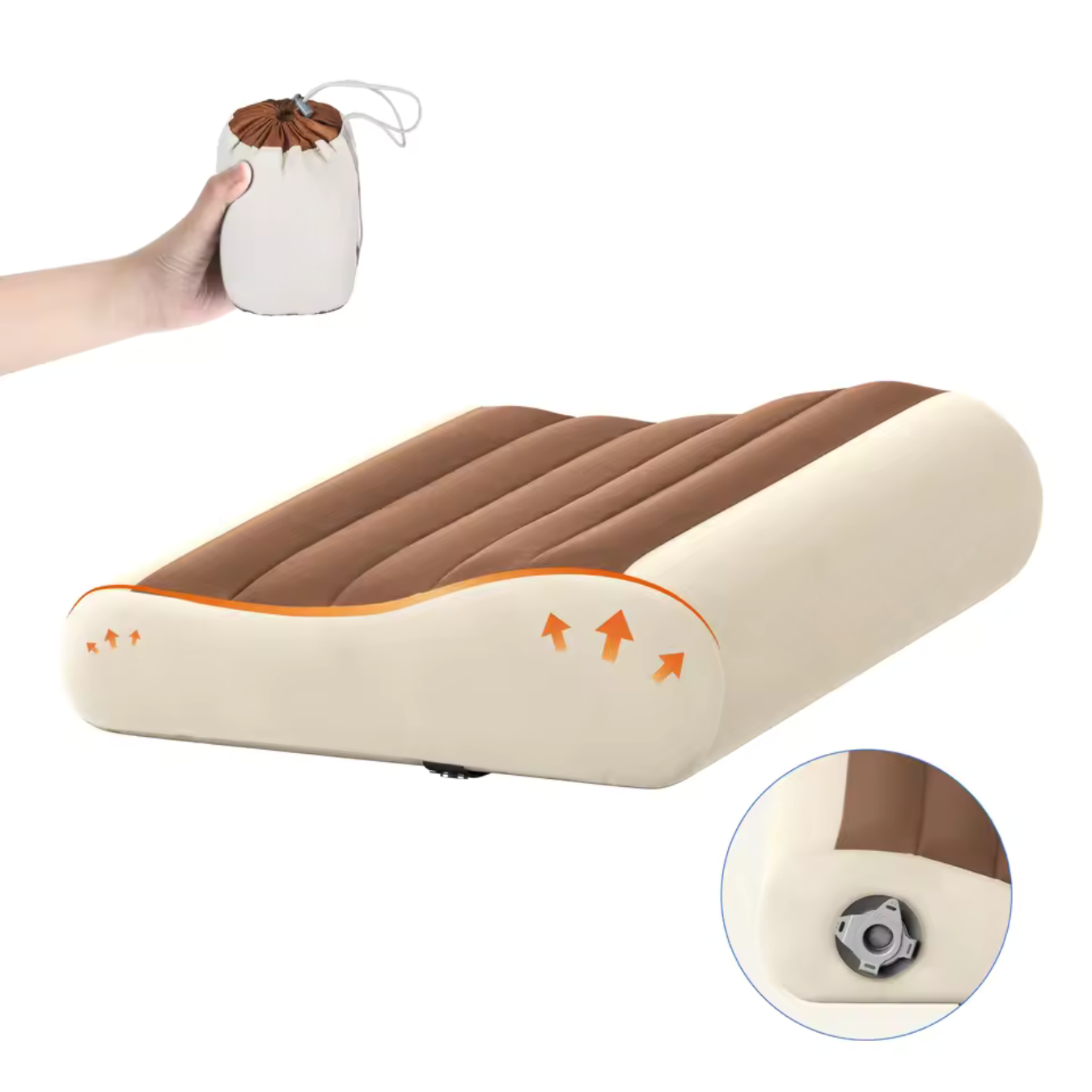 Slumblr® Ergonomic Dual Inflatable Travel Pillow