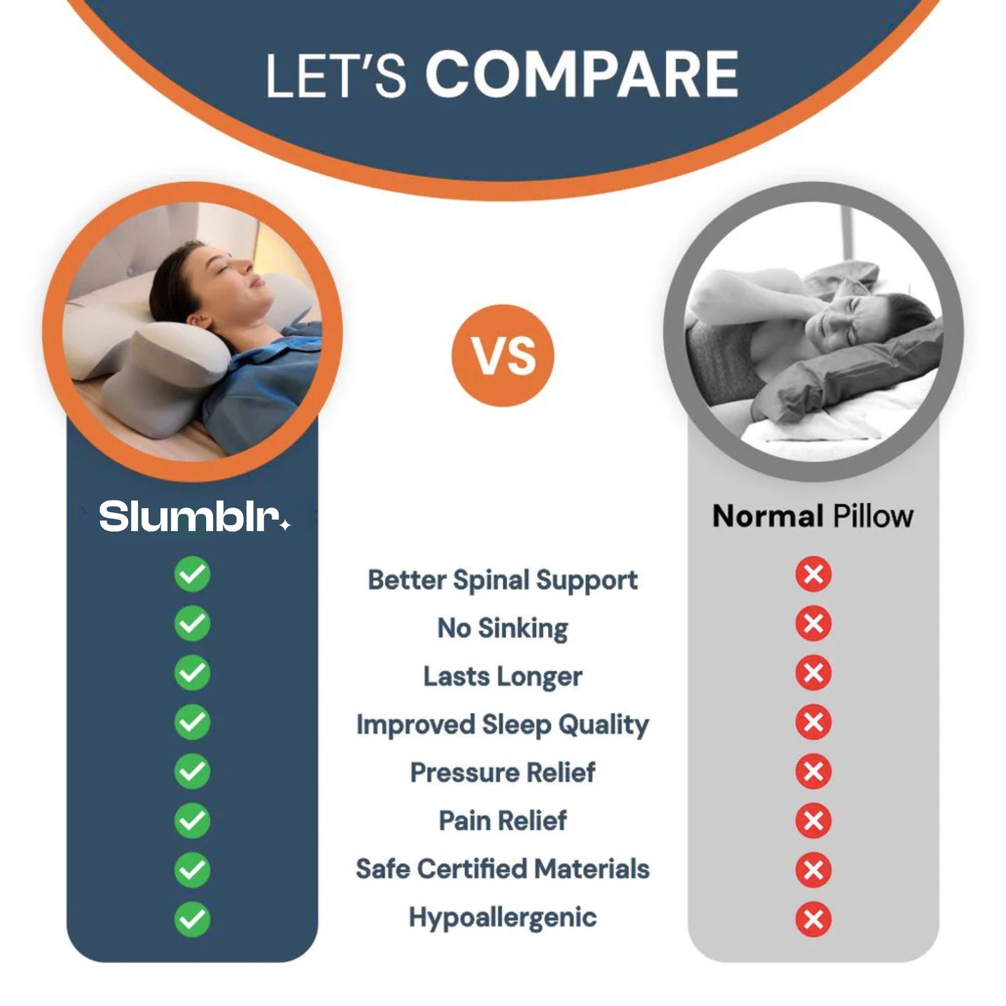 Slumblr®  Memory Foam Horn Pillow