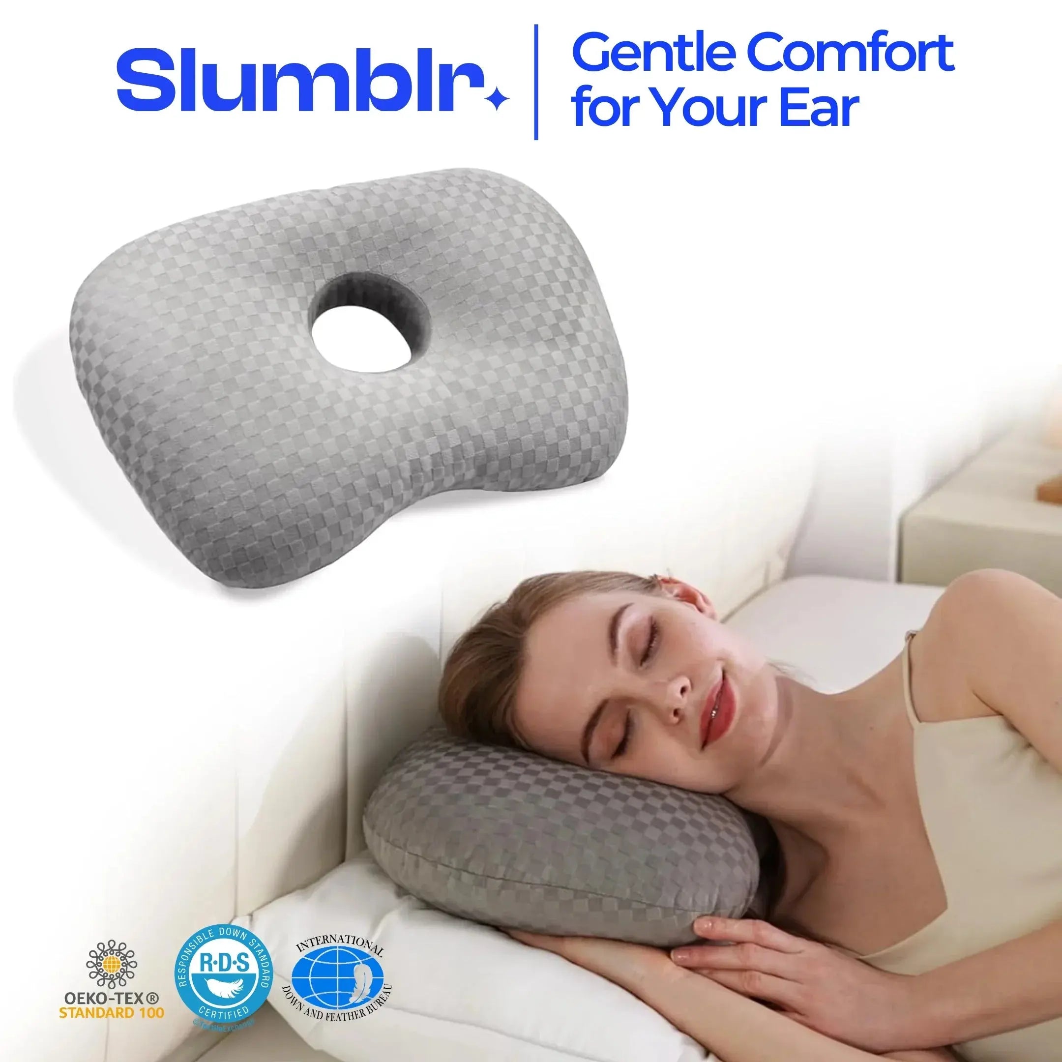 Slumblr® Adjustable Ear Support Pillow Slumblr