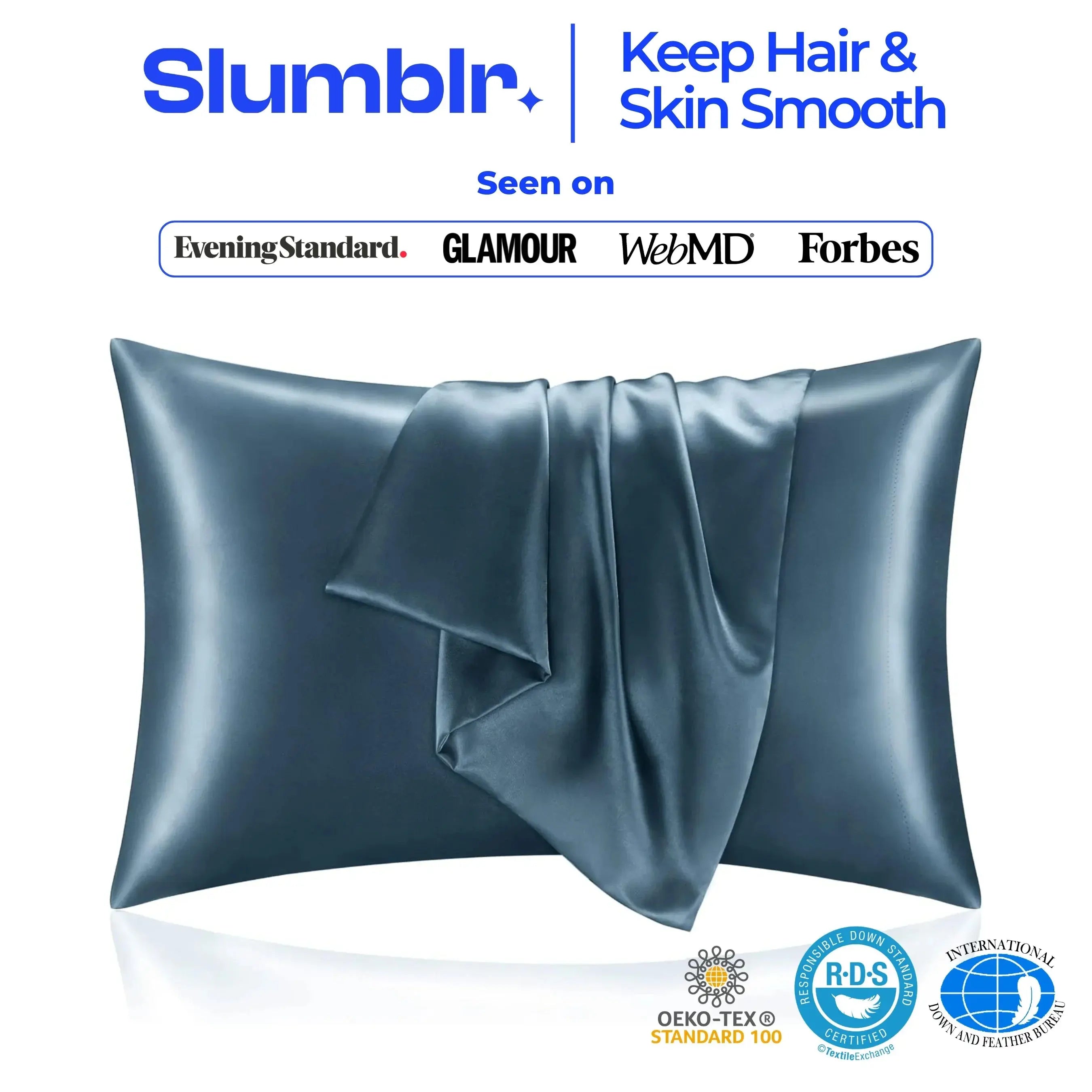 Slumblr® Natural Mulberry Silk Pillowcase For Hair and Skin Slumblr