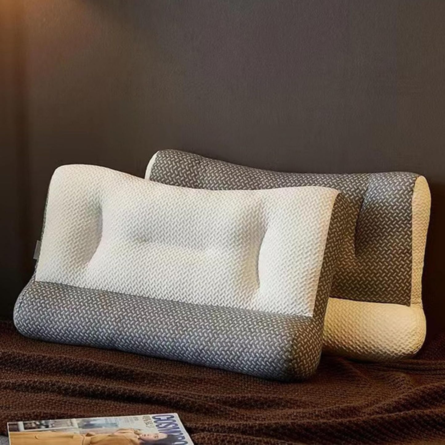 Slumblr® Ergonomic Memory Foam Pillow for Side Back Stomach Sleepers