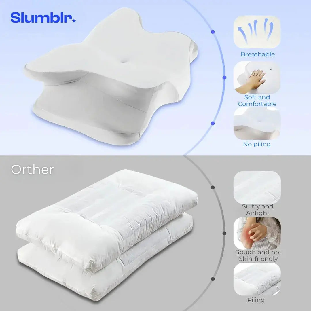 Slumblr® Contour Pillows 2.0: Elevated & Enhanced Thickness Slumblr