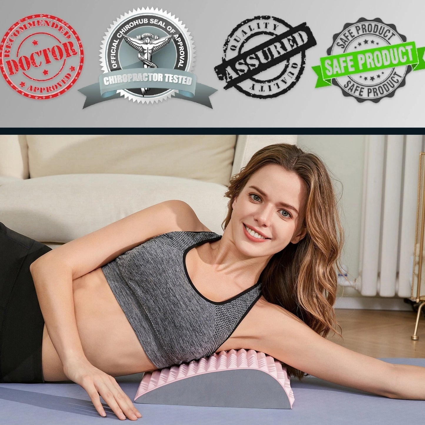 Slumblr® Back, Neck & Waist Support Pillow with Massage Function