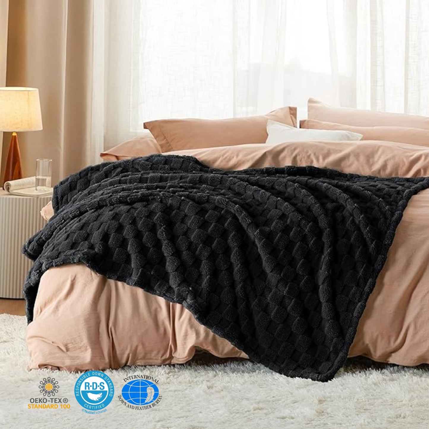 Slumblr® Cozy Checkered Fleece Throw Blanket