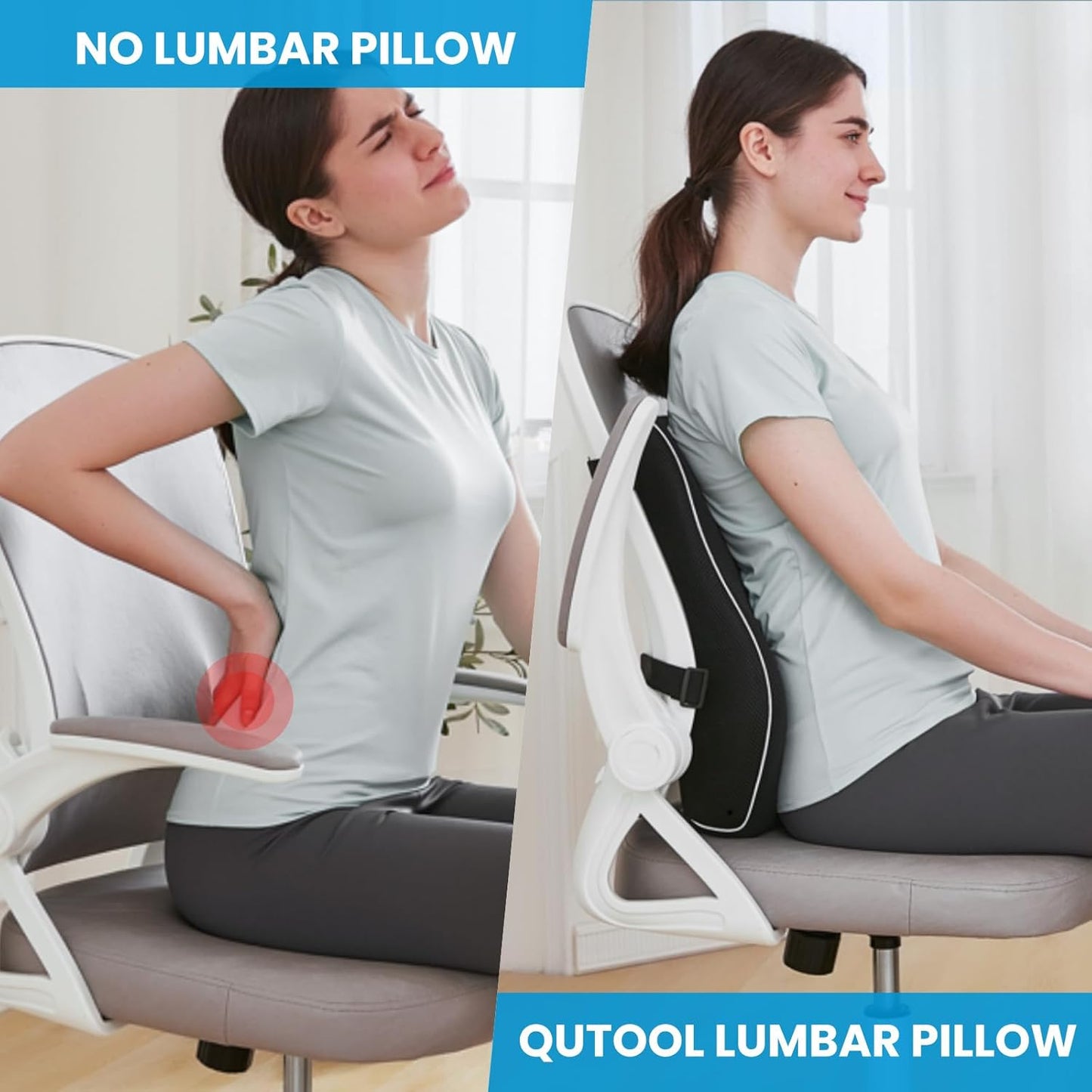 Slumblr®  Lumbar Support Pillow for Back Pain Relief