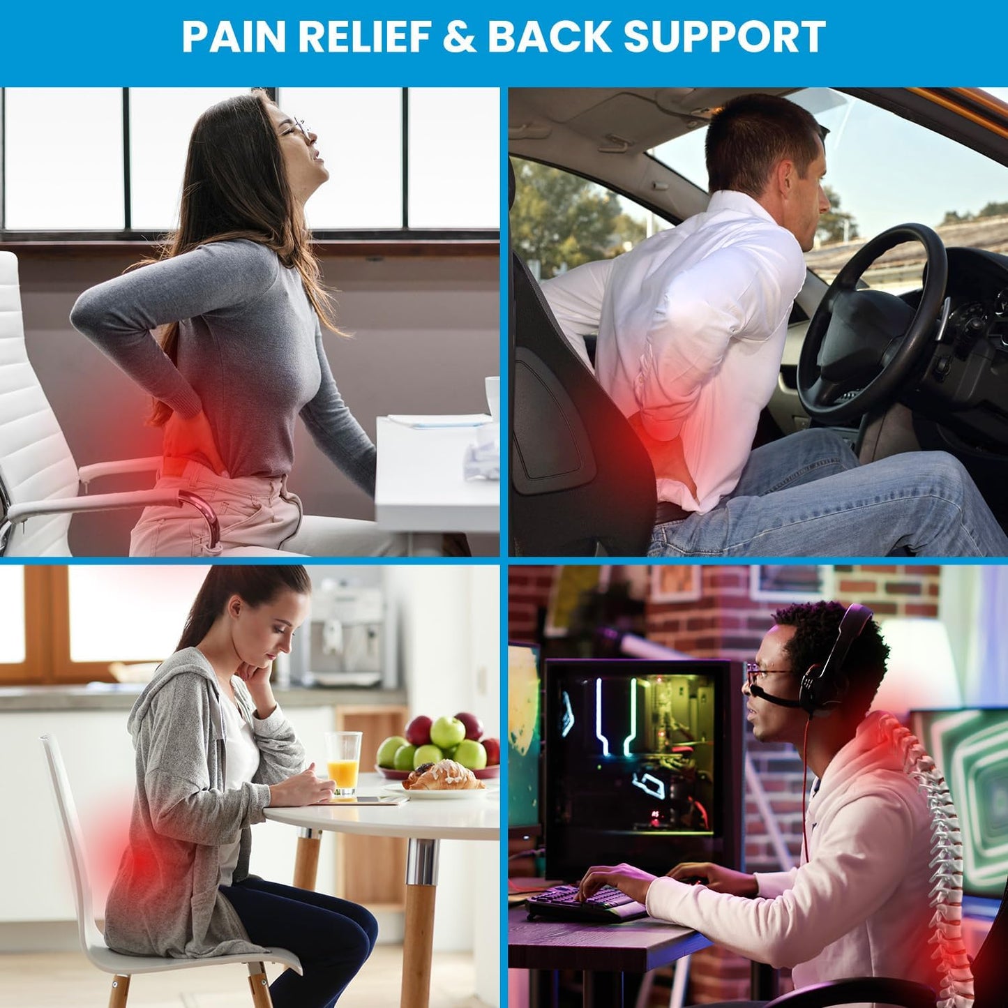 Slumblr®  Lumbar Support Pillow for Back Pain Relief