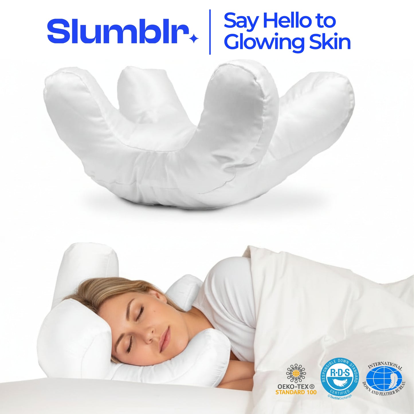Slumblr® Butterfly Pillow for Restful Sleep and Relaxation Support