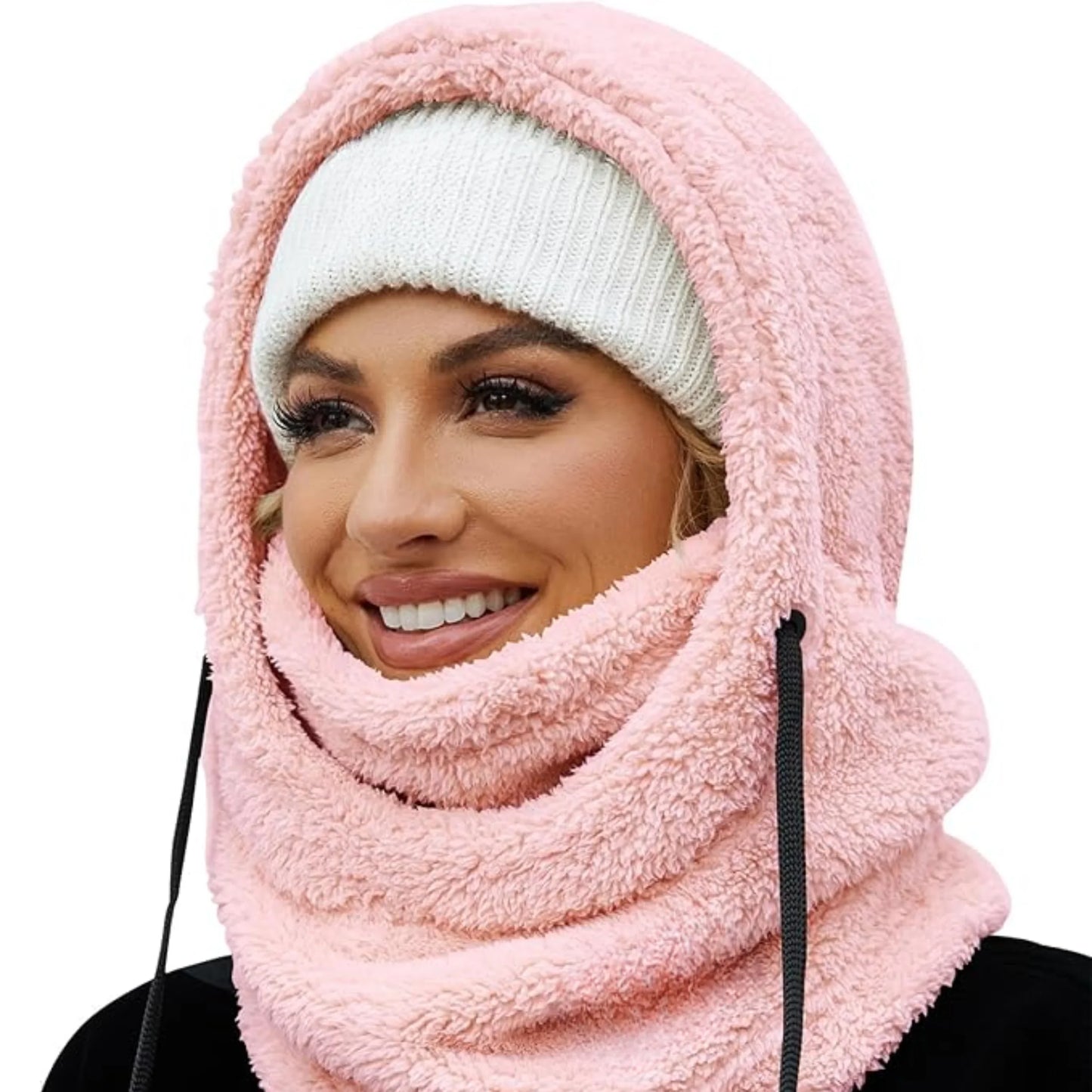 Slumblr® Winter Fleece-lined Hooded Beanie Scarf Travel