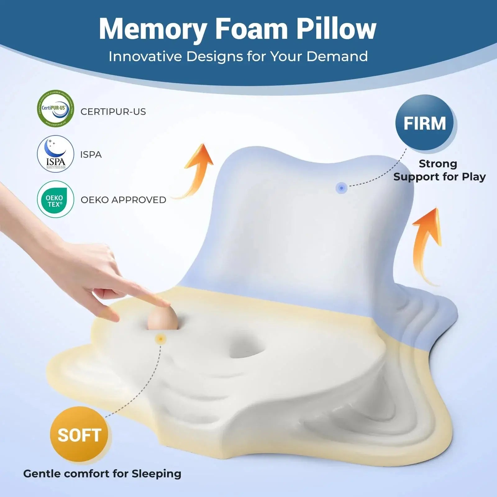 Slumblr® Memory Foam Adjustable Cervical Pillow Slumblr