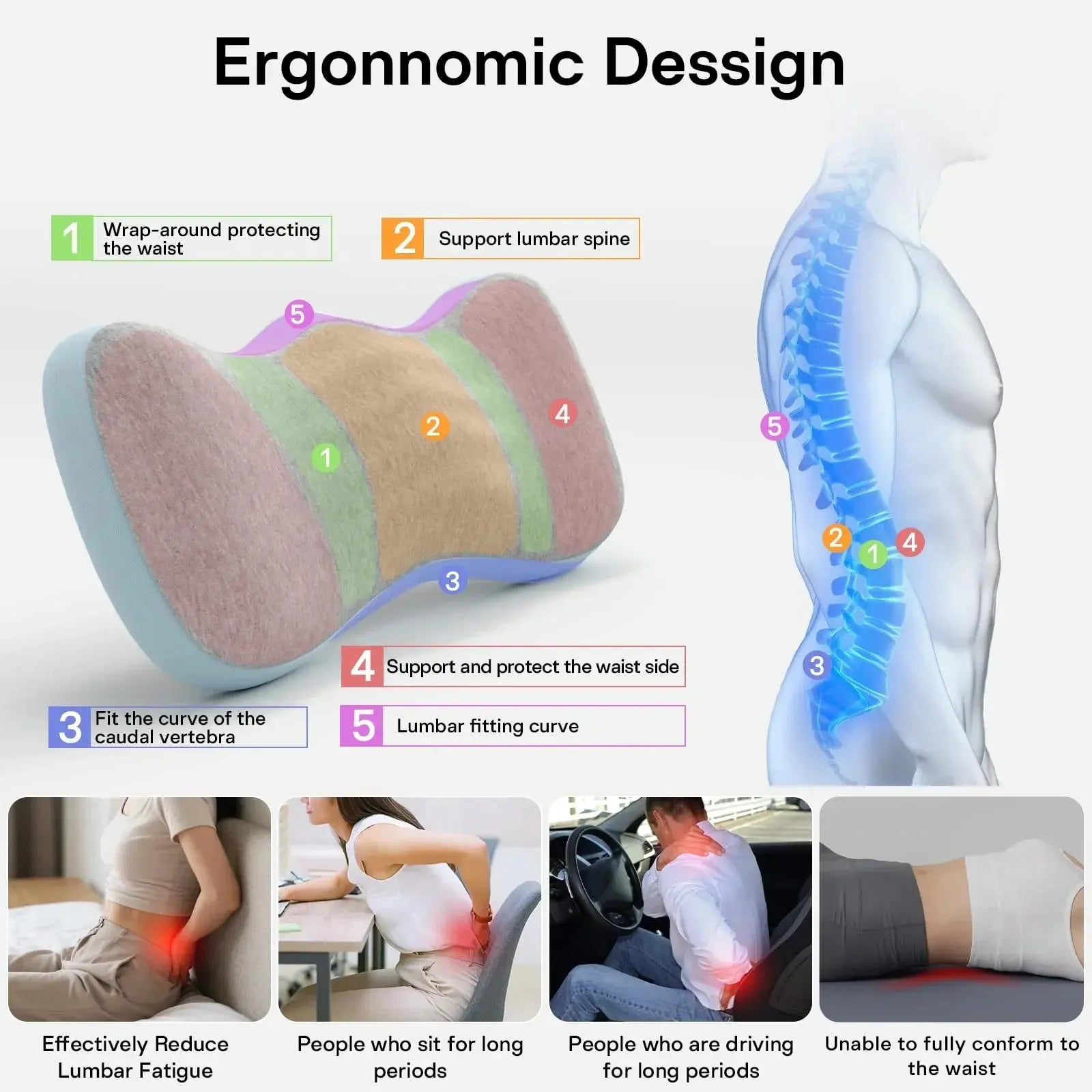 Slumblr® Ergonomic Lumbar Support Cushion Slumblr