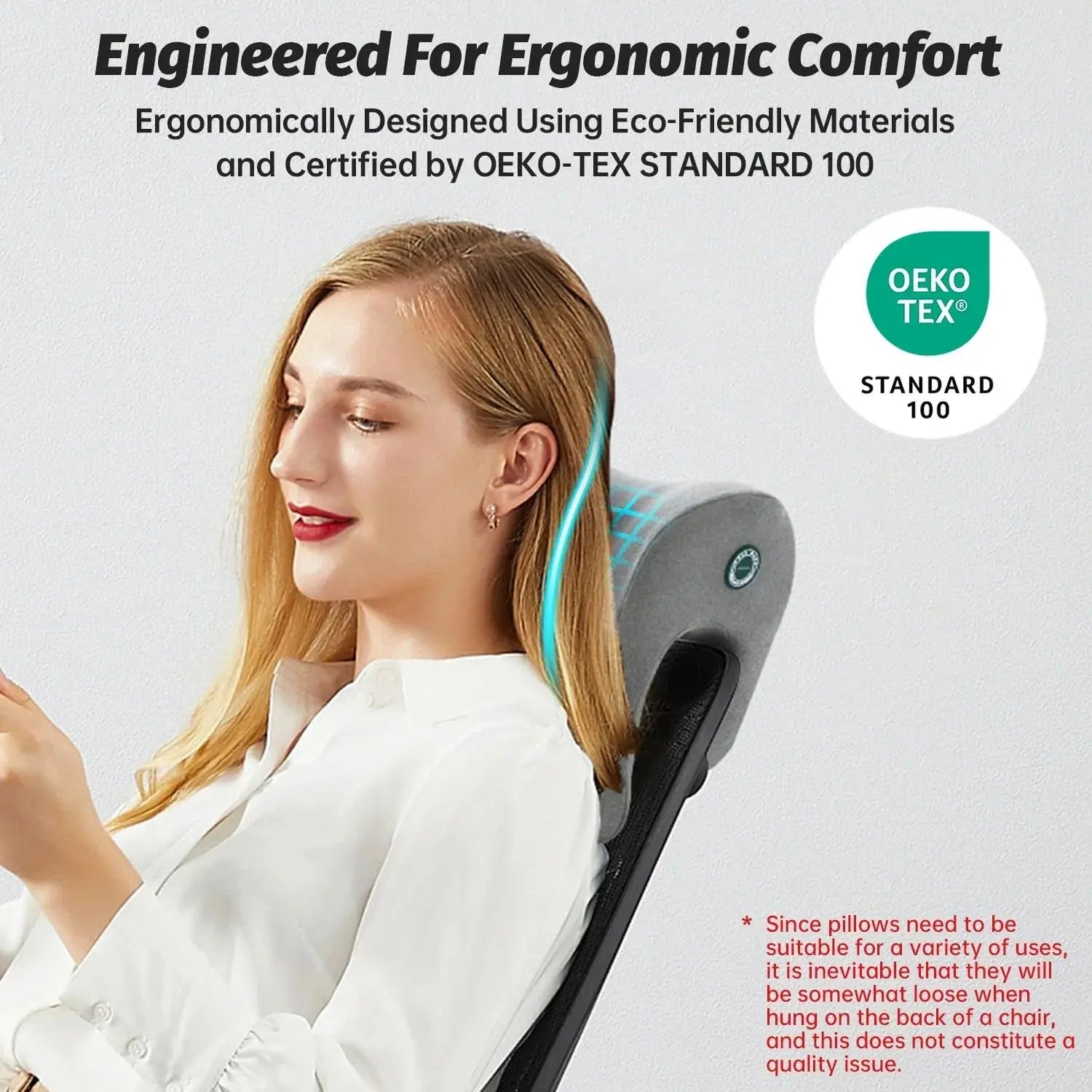 Slumblr® Ergonomic Memory Foam Headrest Pillow Slumblr