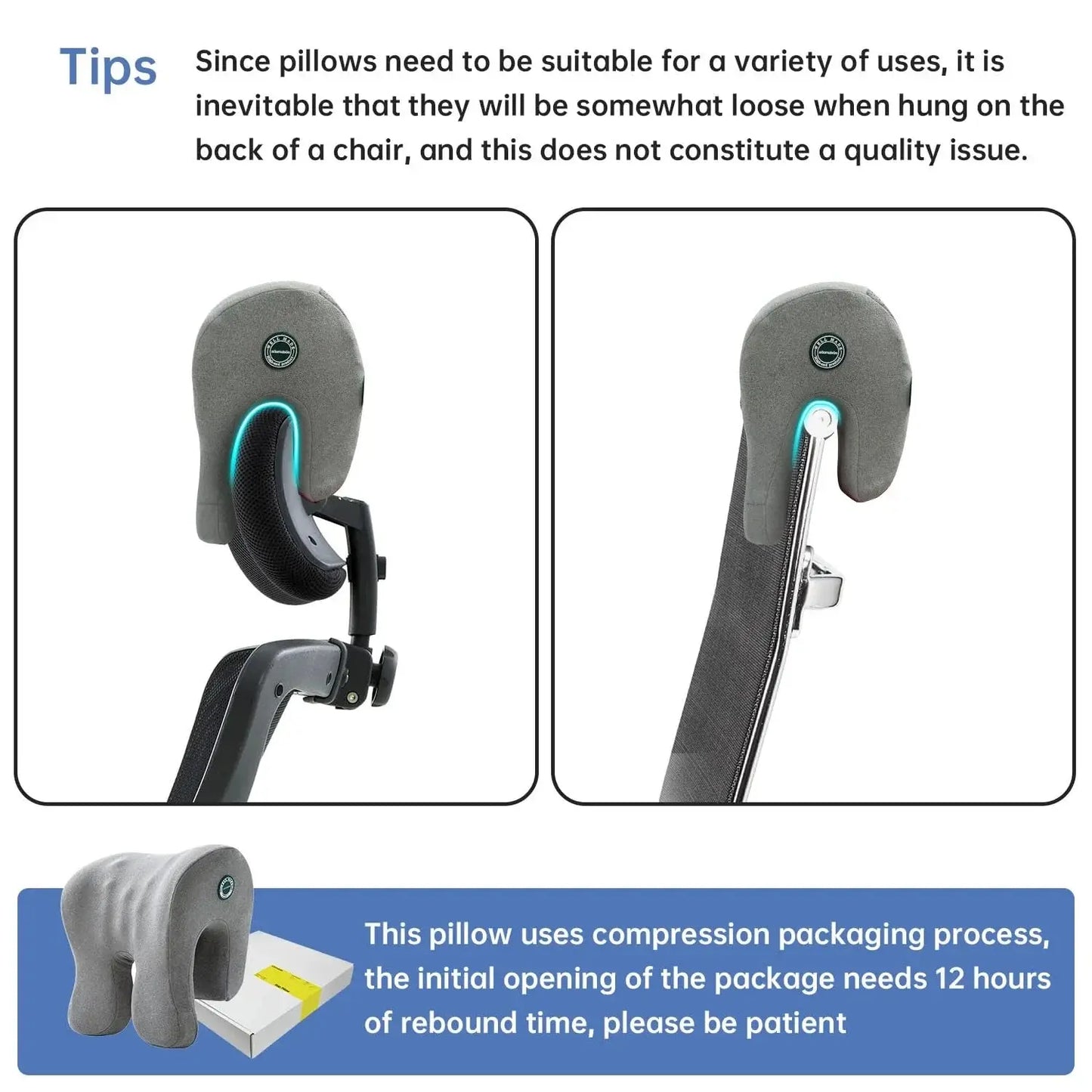 Slumblr® Ergonomic Memory Foam Headrest Pillow Slumblr