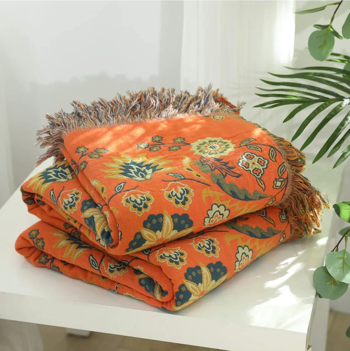 Slumblr® Flower Double-Sided Cotton Throw Blanket