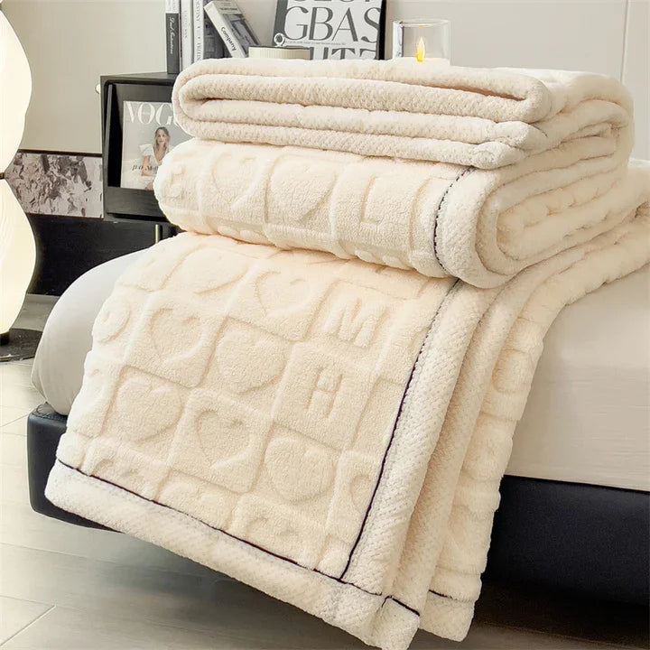 New Love Taffu Multifunctional Blanket Single or Double-Sided with Solid Color for Scene Setting