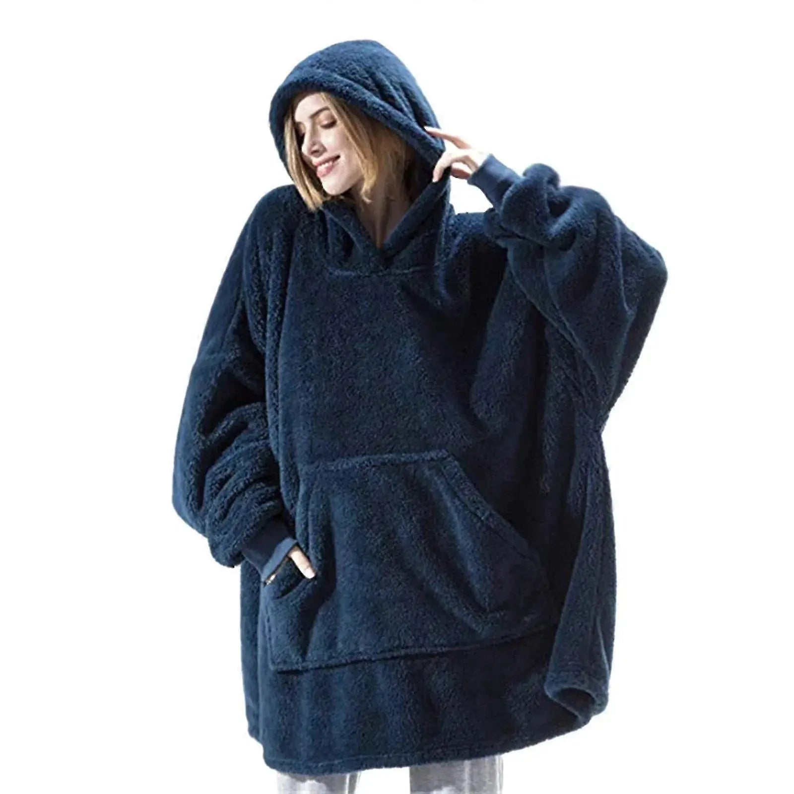 Slumblr® Double Fleece Hooded Pullover Jacket Slumblr
