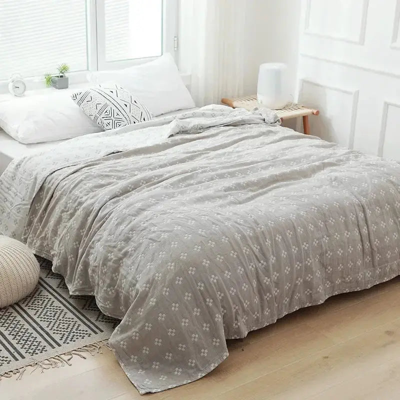 Japanese Casual Blanket For Beds Cotton Bedspread Single Double Summer Blanket Air-conditioning Quilt Simple Sofa Cover Sheets