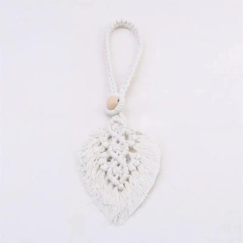 1/2PCs Handmade Curtain Tiebacks Macrame Tassel Leaf Shaped Curtain Holdback Braided Tie Back Holder Bohemian Home Decoration