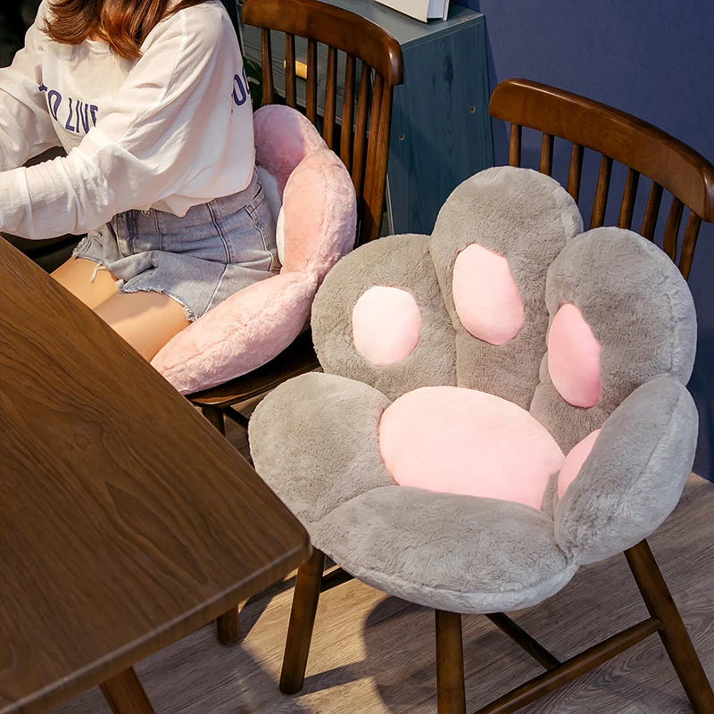 70cm Kawaii Plush Bear Paw Mat Cute Animal Bear Cat Foot Pillow Heart Plush Cushion Stuffed Soft Toys for Home Decor Gifts