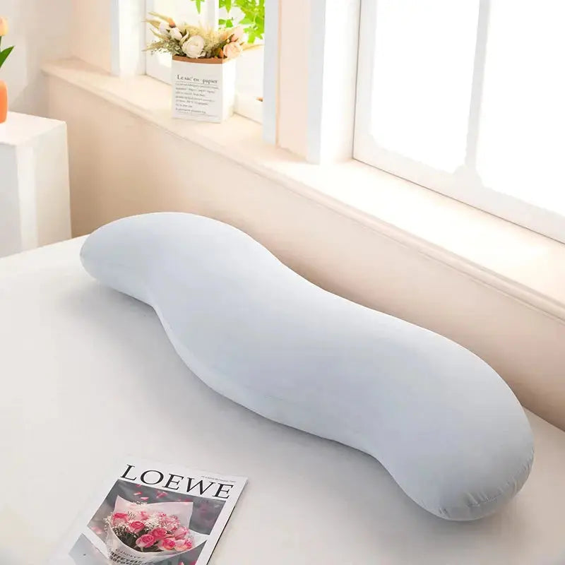 Ergonomic Double Wave Curve Side Sleeper Pillow for Comfortable Sleeping Supportive Pillow
