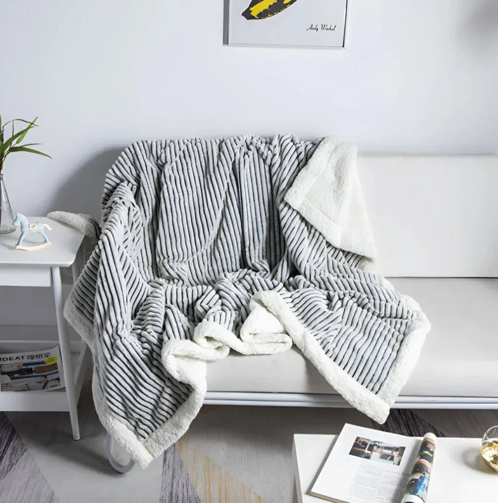 Slumblr® Ribbed Flannel Fleece Blanket