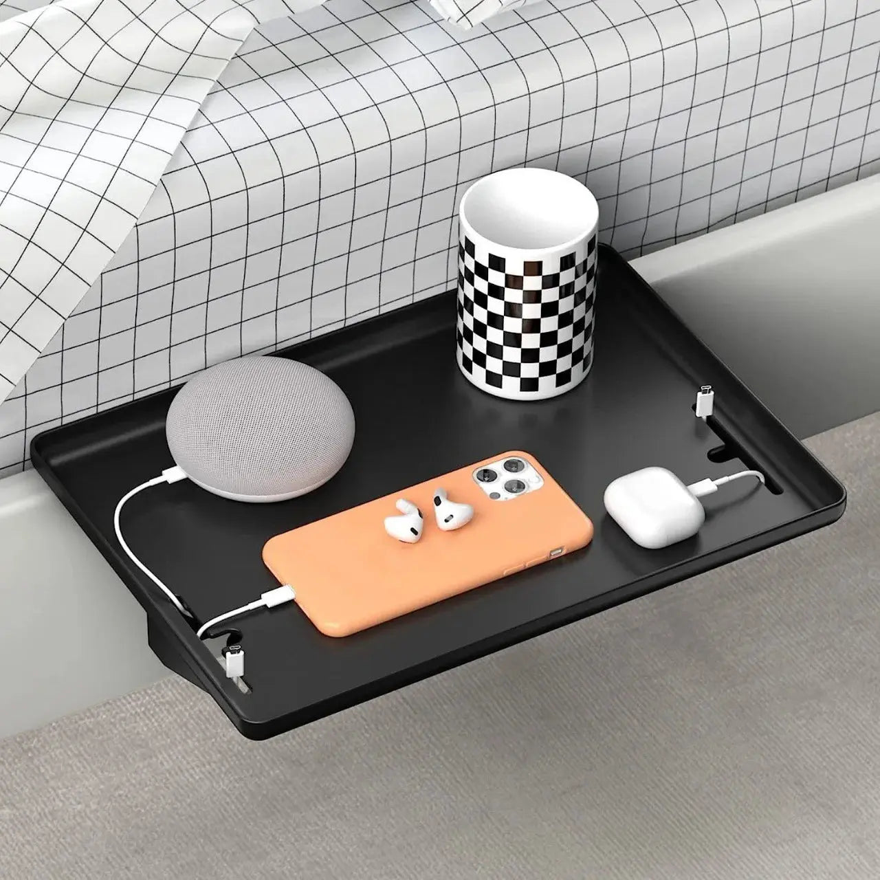 1 Bedside Shelf, Suitable For Bed, Dormitory, School, Home Storage Tray Storage Box, Bedside Table, Storage And Finishing