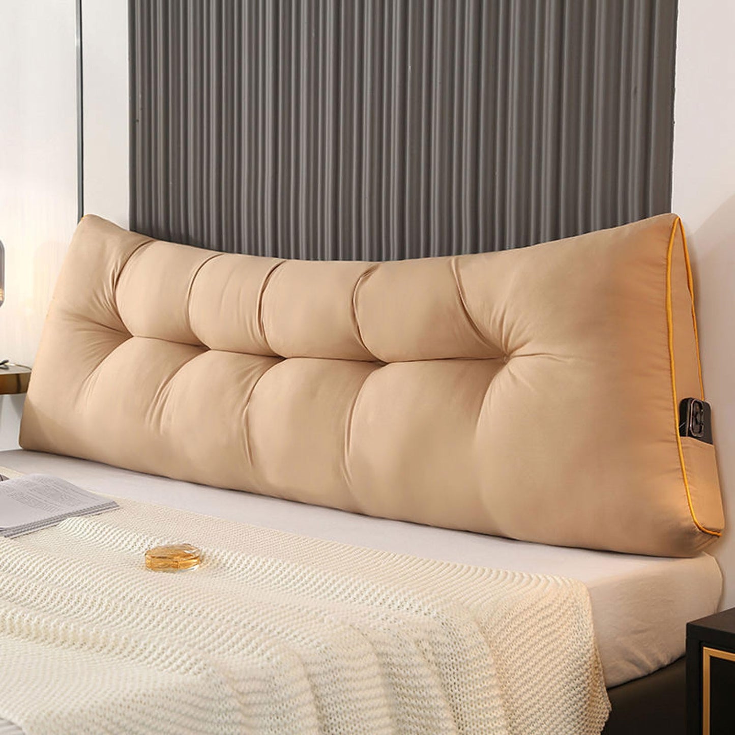 Slumblr® Large Triangle Headboard Pillow – Wedge Cushion for Bed or Sofa