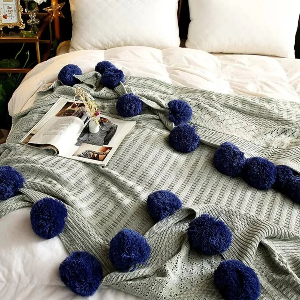 Slumblr® Cotton Cashmere Crochet Blanket