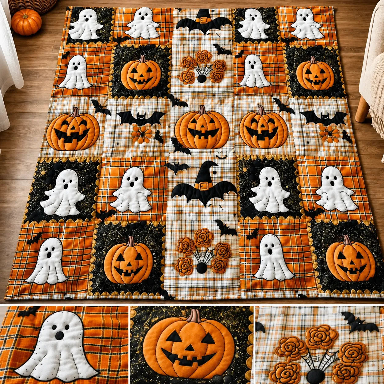 Slumblr® Halloween Patchwork Blanket