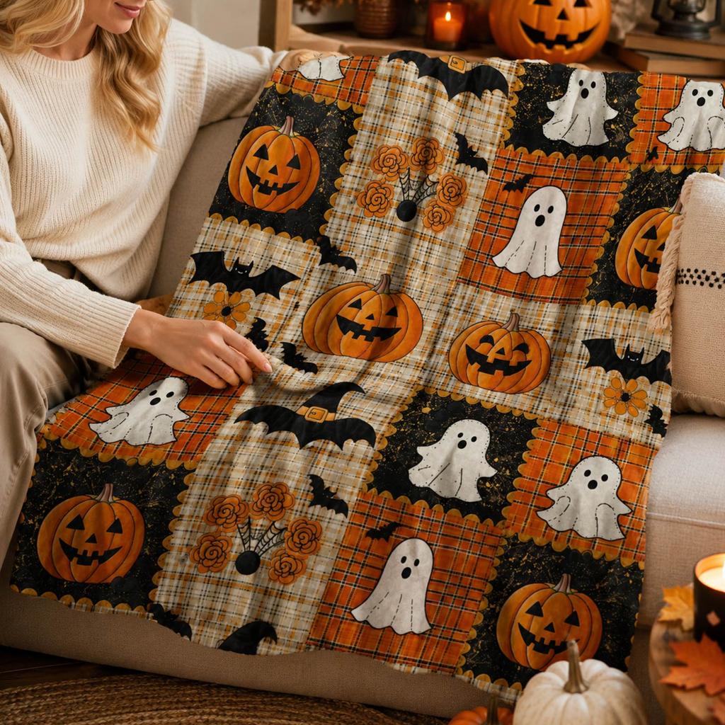 Slumblr® Halloween Patchwork Blanket