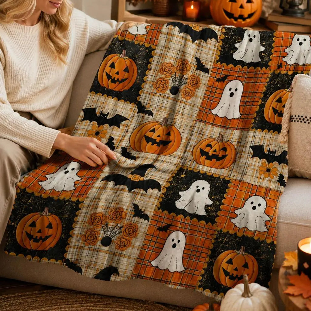 Slumblr® Halloween Patchwork Blanket Slumblr