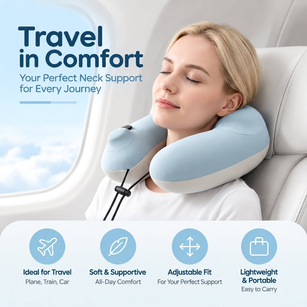 Slumblr® Inflatable U-shaped Pillow Travel Cushion