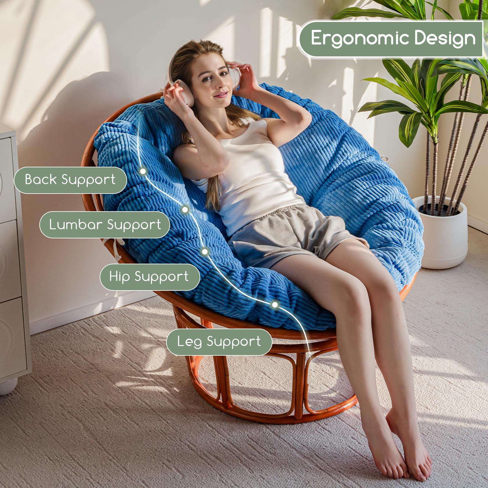 Slumblr® Papasan Chair Cushion
