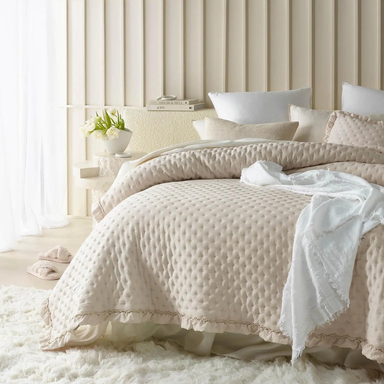 Slumblr® Ultra Soft Ruffle Mattress Cover Slumblr