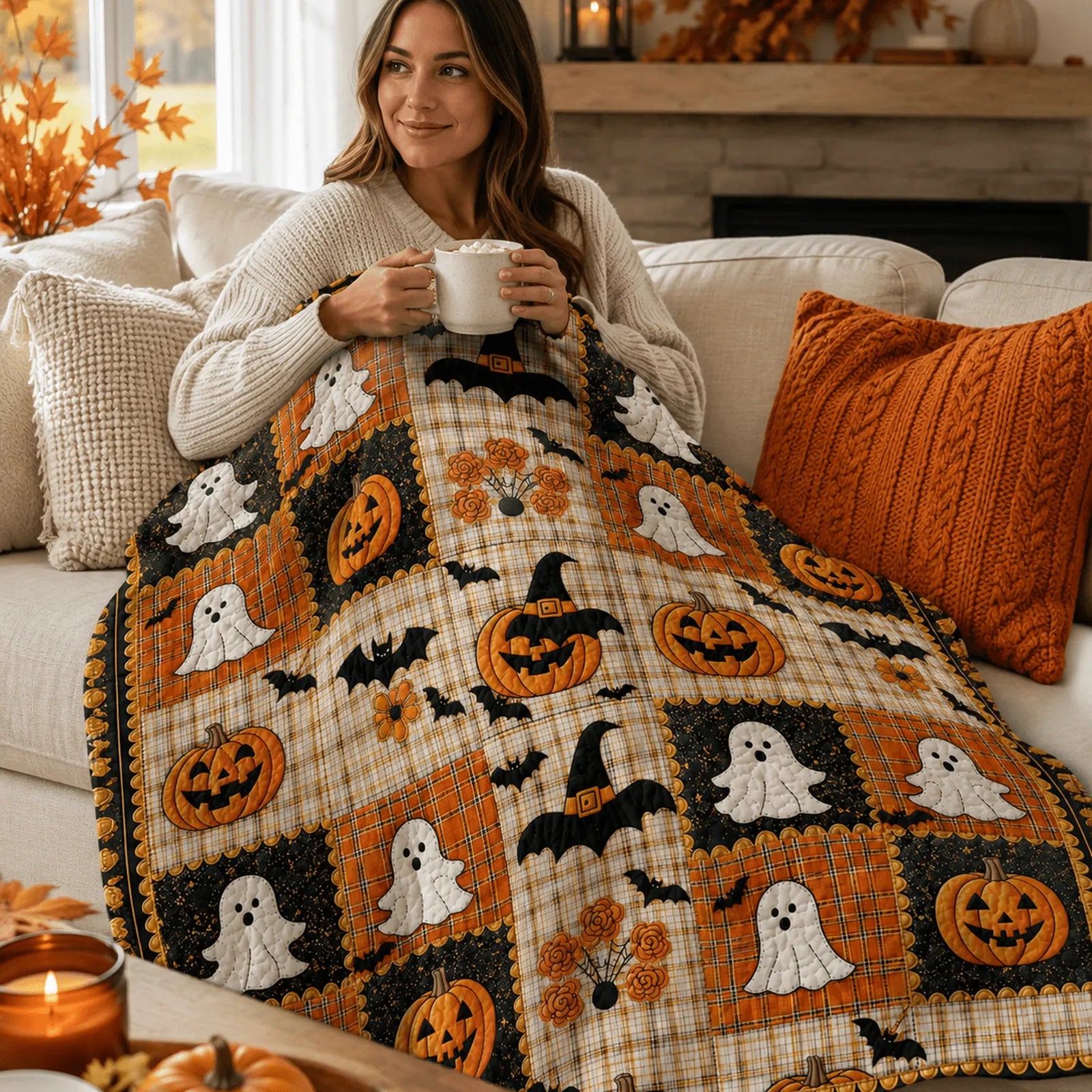 Slumblr® Halloween Patchwork Blanket