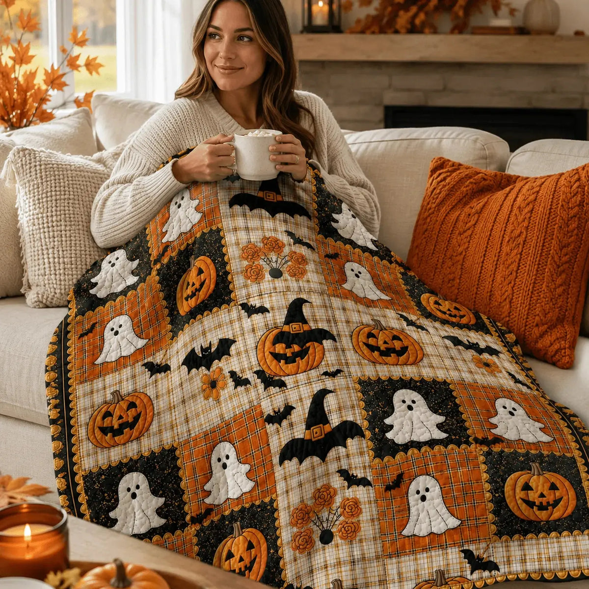 Slumblr® Halloween Patchwork Blanket Slumblr