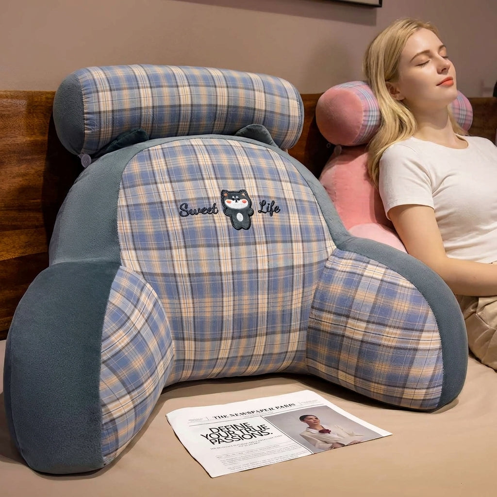 Slumblr® Soft Polyester Bed Backrest Cushion for Reading
