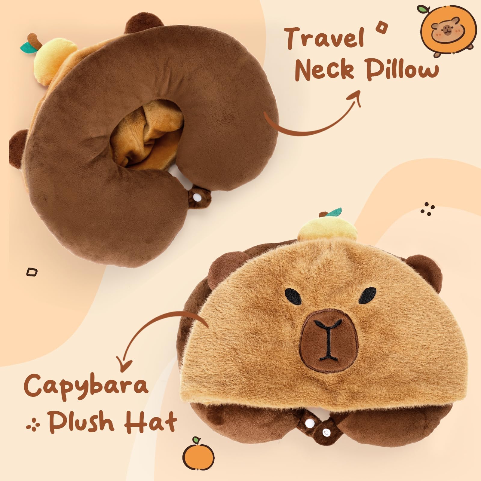 Slumblr® Capybara Travel Pillow