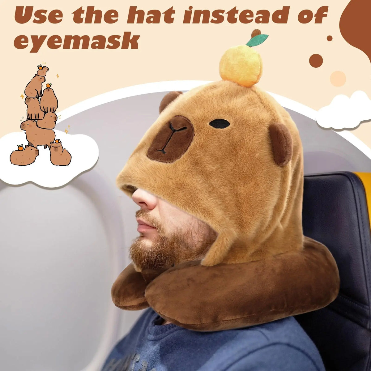 Slumblr® Capybara Travel Pillow Slumblr