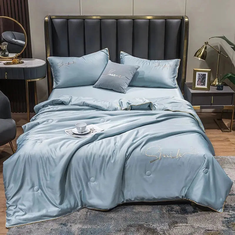 Slumblr® Washed Silk Summer Quilt Set (3Pcs) Slumblr