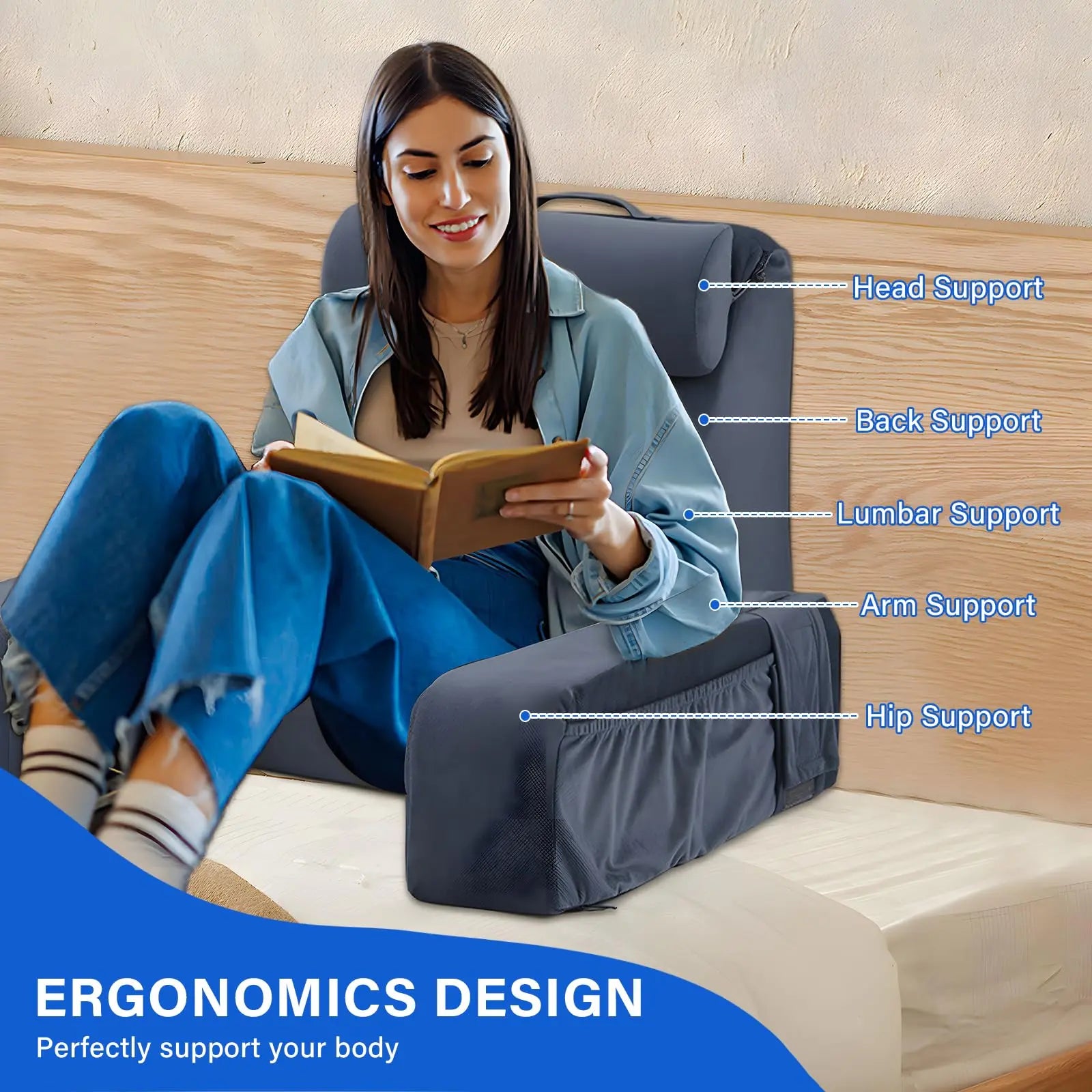 Slumblr® Bedrest Reading Pillow Slumblr
