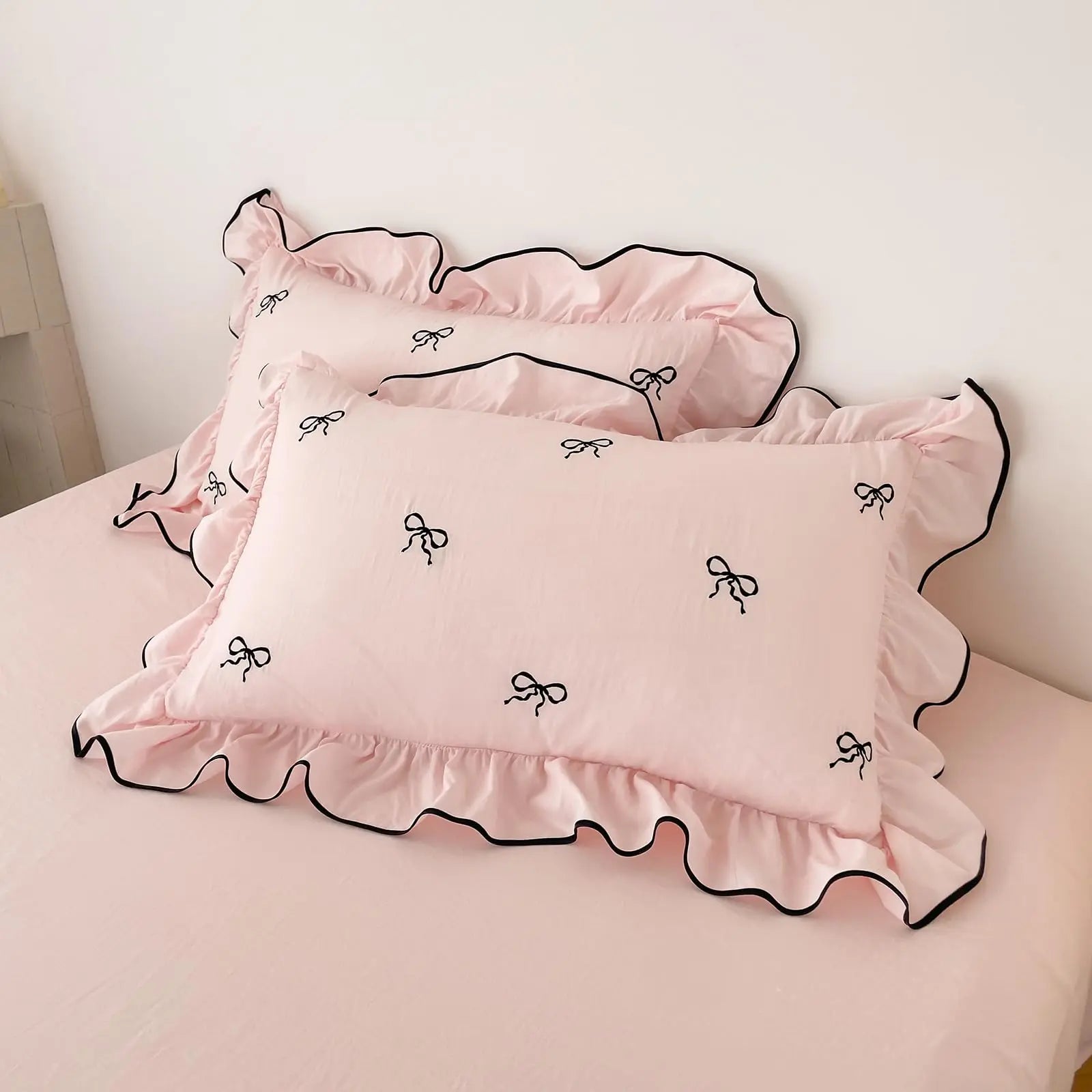Slumblr® Ruffle Bow Duvet Cover Set (4 Pcs) Slumblr