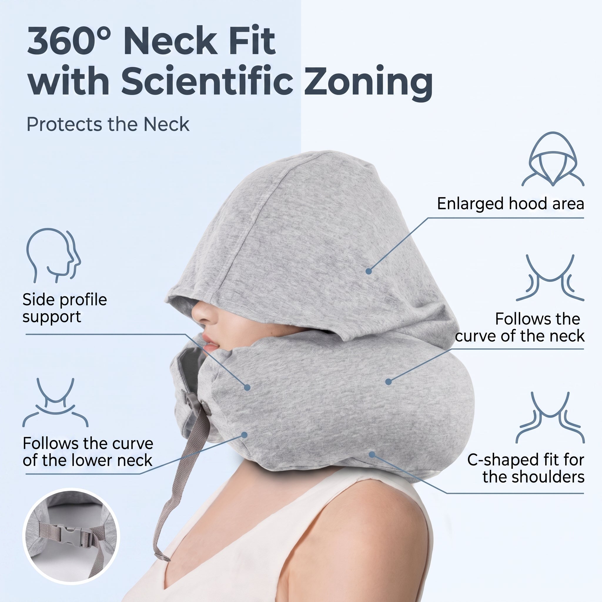 Slumblr® Hooded Travel Pillow
