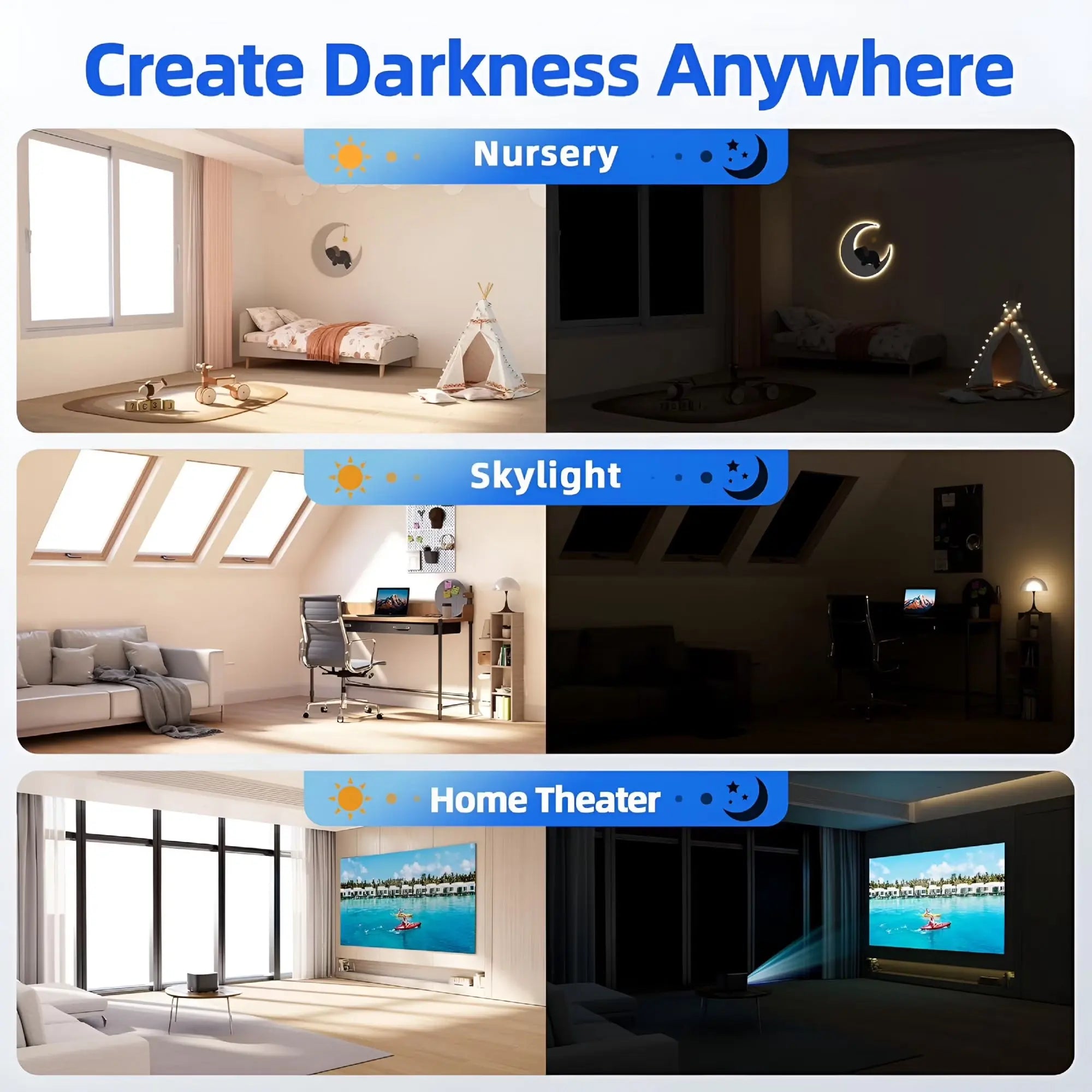 Slumblr® Magnetic Portable Blackout Window Shades
