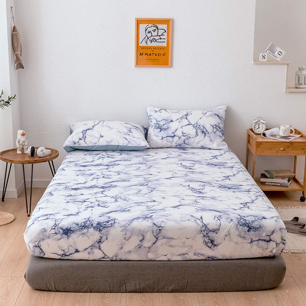 Slumblr® Marble Print Fitted Sheet